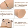 Yhskjcd Kawaii penalas, penalas su užtrauktuku, pastatomas penalas, penalas meškiukas, 2-in-1 penalas, animacinis penalas, mokyklai, namams, biuro reikmenims, rudas, mielas