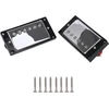 Yibuy chromo humbucker pikapo dangtelis ir juodas pikapo rėmelis elektrinei gitarai