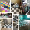 Yiminyuer Dėlionės žaidimų kilimėlis kūdikiams ir mažiems vaikams, neslystantis Eva putų grindų kilimėlis, balta, smėlio, pilka, R01r10r12g301020
