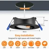 Yindalux led įleidžiamas prožektorius 230 v reguliuojamas led spot 5 w ip44 3cct įleidžiami prožektoriai su nuimamu led moduliu šiltai balta neutrali balta šaltai balta įleidžiami šviestuvai 68-80 mm skylės dydis juodas