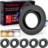 Yindalux led įleidžiamas prožektorius 230 v reguliuojamas led spot 5 w ip44 3cct įleidžiami prožektoriai su nuimamu led moduliu šiltai balta neutrali balta šaltai balta įleidžiami šviestuvai 68-80 mm skylės dydis juodas
