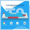 Yindiao T8 60% žaidimų klaviatūra, 68 klavišai, kompaktiška, laidinė, mechaninė mini klaviatūra su 18 Chroma Rgb apšvietimu, raudoni jungikliai, Usb-c spiralinis klaviatūros kabelis, skirta Pc, Mac, šviesiai pilka