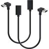 Yinettech usb 3.0 ilginamasis duomenų kabelis, jungtis iš tėčio į mamą, 90 laipsnių kampu, viršutinė ir apatinė jungtis, 30 cm kabelis, 5 gbps duomenų perdavimo sparta