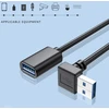 Yinettech usb 3.0 ilginamasis duomenų kabelis, jungtis iš tėčio į mamą, 90 laipsnių kampu, viršutinė ir apatinė jungtis, 30 cm kabelis, 5 gbps duomenų perdavimo sparta