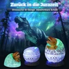 Yissvic žvaigždėto dangaus projektorius vaikams dinozaurų led nakties šviesos projektoriaus lempa suaugusiems miegamajam su 8 žvaigždžių režimais ir laikmačiu vaikams suaugusiems miegamojo lubų dovanoms
