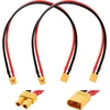 Yixisi Xt30 ilginimo laidas, Xt30 tėtis į Xt30 mama adapteris su 30 cm 14awg silikonine viela, Xt30 adapterio ilginimo laidas, rc lipo baterijai fpv dronui, 2 vnt.