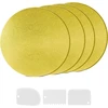 Yiyico torto padėklas, apvalus, 30 cm / 12 colių skersmens, 4 vnt., daugkartinio naudojimo torto pagrindo lėkštės tortams transportuoti, su 3 tortų grandikliais (auksinis)