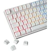 Ymdk 105 vokiška iso double shot pbt shine through oem profilio klavišų rinkinys, tinkamas cherry mx jungikliams, mechaninė klaviatūra (balta)