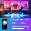 Yojzma 2 vnt. 200 W led prožektorius lauko sąlygoms, išmanus rgb diy scenų spalvų keitimo kraštovaizdžio apšvietimas su programėlės valdymu, ip66 vandeniui atsparus priekinis žibintas su kištuku sodui, kiemams, scenai, namui