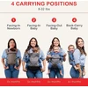 You+me 4-in-1 nešyklė kūdikiams nuo gimimo iki mažylio – 4 nešiojimo pozicijos – nešyklė kūdikiams su 2-in-1 seilinuku – nešiojimo diržas – nešyklė naujagimiams nuo gimimo 3,6–14,5kg (juoda)