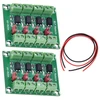 Youmile 2 vnt. Pc817 4 kanalų optronų izoliacijos plokštė įtampos keitiklis 3.6-30v tvarkyklės fotoelektrinis izoliuotas modulis su 24awg kabeliu