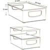 Youngever 4 dalių šaldytuvo konteinerių rinkinys 25 x 15 x 8 cm, sandėliuko organizatorius, dėžė šaldytuvui