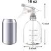 Youngever 6 purškiamų butelių rinkinys, 500 ml, plastikiniai purškiami buteliai, tušti (3 skaidrūs ir 3 juodi)