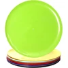 Youngever 9 vnt. didelės 30 cm plastikinės lėkštės (vaivorykštės spalvos)
