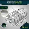 Yourkon šonkaulių laikiklis, skirtas atsarginiams šonkauliams, tinka 6 šonkauliams, idealus grilio priedas virdulio tipo griliui, dujiniam griliui, angliniam griliui ir kt., priedai, grilio priedai