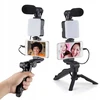 Youtuberiaus Tiktokerio rinkinys filmavimui telefonu mikrofonas lempa trikojis