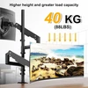Laikiklis Ypač ilgas 814 mm itin tvirtas monitoriaus stovas, plieno strypas (iki 40 kg) - 2 dalių aukščio reguliavimas, 2 montavimo parinktys, tinkamas "pasidaryk pats", juodas - standartinių monitoriaus laikiklių pakaitalas