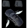Yufana 2 vnt. automobilio durelių pasveikinimo lemputės, automobilio durelių led logotipo projektoriaus lemputė, led durelių projektoriai, pasveikinimo lemputė (black308)
