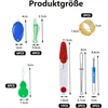 Yuiturt 25 dalių adatų įvėrimo rinkinys, įvėrimo pagalbos rinkinys su žuvies tipo įvėrimo priemone siuvimo adatoms, moliūgo formos adatos įvėrimo priemone, nykščio formos įvėrimo priemone, siūlių ardikliais, siuvimo pincetais ir antpirščiu