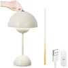 Yuragim Mushroom Lamps stalinė lempa, Led stalinė lempa belaidė baterija, 3000 K - 6000 K moderni dekoratyvinė retro naktinė lempa jutiklinė pritemdoma stalinė lempa Mushroom Lamp su 3 ryškumo režimais, įkraunama