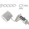 Yurosiay 5 m / ritinys 10 x 6.5 mm grandinėlės amatams, papuošalų grandinėlės iš aliuminio su ritės vytomis grandinėlėmis, bortelių grandinėlės, ritės grandinėlė, metalinė grandinėlė "pasidaryk pats" papuošalų gamybai