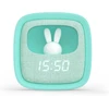 Žadintuvas su naktine lempute Billy Clock - vaikiškas žadintuvas Rabbit - priekinis audinys - švelnus silikoninis rėmelis - skaitmeninis šviesos žadintuvas su data, laiku ir 3 žadintuvo funkcijomis - reguliuojamas