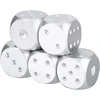 Žaidimo kauliukų rinkinys iš 5 stalo žaidimų pokerio kauliukų rinkinys su dėžute (sidabrinis-a) monopoly kauliukų rinkinys modelis žaislinis deformacijos modelis