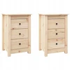 Zakito Decor naktinis staliukas, pušies mediena - 40x35x61,5 cm, natūralus