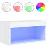 TV staliukas Zakito Home Tv spintelė Led balta 60x30x30 cm medinė - montuojama ant sienos