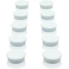 Zdzblx Magnetai magnetinei lentai, 10 vnt., stiprūs, magnetukai šaldytuvui, mini, maži, apvalūs, spalvingi, magnetinei lentai ir baltajai lentai, balti