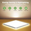 Zemty Led lubų šviestuvas, 2100 lm plokščias lubų šviestuvas šilta neutrali šalta balta 3000 K/4000 K/6500 K, Led panelinis lubų šviestuvas voniai, svetainei, prieškambariui, virtuvei, miegamajam, vonios kambariui - itin plonas