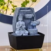 Zen vidaus sieninis šviestuvas, budos meditacijos akmens pilka/juoda spalva, 20 x 15 x 24 cm
