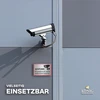Ženklas achtung grundstück wird videoüberwacht! | aliuminis 30 x 20 cm | tvirtas aliuminio ženklas su uv apsauga | šlifuoto sidabro elegantiška išvaizda | vaizdo stebėjimo kamerų stebėjimas dreifke®