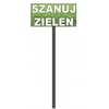 Ženklas lentelė saugok žalumą 40x20 cm Profilis 150 cm