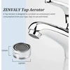 Zenvaly Aeratorius M24, sietelio įdėklas, nerūdijančio plieno priedas, maišytuvo atsarginės dalys su sandarikliu, aeratoriaus filtras virtuvei, išorinis sriegis, 24 mm, 3 vnt.