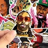 Zhlearda hip hop repo lipdukai, 2 x 50 vienetų, hip hop lipdukų rinkinys, vandeniui atsparūs vinilo lipdukai, dainininkų lipdukai, šaunūs, madingi grafiti punk lipdukų dizainai paaugliams ir suaugusiems