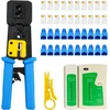 Zhuge Rj45 replės, tinklo įrankių rinkinys, Rj45 replės, skirtos Cat5 Cat5e Cat6 Rj45/rj12 standartinėms ir praeinančioms jungtims, tinklo kabelio testeris
