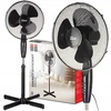 Zilan Grindų ventiliatorius stovintis 40cm 3 režimai osciliacija galingas juodas 40w