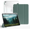 Zktuyu dėklas, skirtas Ipad Air 11 colių 7/6 (2025 M3/2024 M2)/10.9 colių 5/4 (2022/2020) su rašiklio laikikliu, trifold stovas, skaidrus galinis dangtelis, plonas stovas, planšetinio kompiuterio apsauginis dėklas (tamsiai žalias)