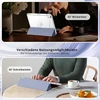 Zktuyu dėklas, skirtas Ipad Air 11 colių 7/6 (2025 M3/2024 M2)/10.9 colių 5/4 (2022/2020) su rašiklio laikikliu, trifold stovas, skaidrus galinis dangtelis, plonas stovas, planšetinio kompiuterio apsauginis dėklas (mėlynai pilkas)