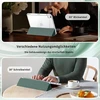 Zktuyu dėklas, skirtas Ipad Air 11 colių 7/6 (2025 M3/2024 M2)/10.9 colių 5/4 (2022/2020) su rašiklio laikikliu, trifold stovas, skaidrus galinis dangtelis, plonas stovas, planšetinio kompiuterio apsauginis dėklas (tamsiai žalias)
