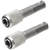 Grąžtas Zmdmah 2 vnt. Sds Plus adapteris, 6,35 mm sidabrinis antgalių laikiklis Sds adapteris grąžto laikiklis tvirtas ir universalus, šešiakampis kotas antgalių laikiklis žemės grąžtams namų dekoravimo projektams pramoniniam naudojimui