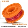 Žoliapjovės valas, skirtas visoms 20 V Worx akumuliatorinėms žoliapjovėms, skersmuo 1,65 mm/3,05 m, Wa0004.1 valai, žoliapjovės ritės, Wg163e, Wg163e.2, Wg163e.1, Wg163e.9