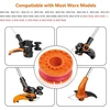 Žoliapjovės valas, skirtas visoms 20 V Worx akumuliatorinėms žoliapjovėms, skersmuo 1,65 mm/3,05 m, Wa0004.1 valai, žoliapjovės ritės, Wg163e, Wg163e.2, Wg163e.1, Wg163e.9
