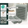 Rankšluostis Zollner 10 flanelinių šluosčių rinkinys, 30 x 30 cm – gerai sugeriančios ir minkštos šluostės šviesiai pilkos spalvos – su praktiška pakaba – galima skalbti iki 60 °c – medvilnė – viešbučio kokybė