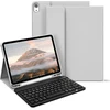 Zoyu klaviatūros dėklas, skirtas ipad 10-os kartos 2022 / ipad a16 11-os kartos 2025 (10,9/11 colių), minkštas tpu itin plonas dėklas su rašiklio laikikliu, magnetinė nuimama bluetooth klaviatūra, pilka