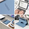 Zugu Case dėklas, skirtas Ipad 10.9 11-os/10-os kartos (a16 2025/2022), plonas apsauginis dėklas su 8 kampų stovu, magnetiniu rašiklio laikikliu, automatinis miego/pabudimo režimas [mėlynai pilkas]