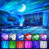 Žvaigždėto dangaus projektorius, 300 šviesos režimų aurora lempa galaxy projektorius, 15 baltos triukšmo bluetooth žvaigždėto dangaus projektorius vaikams suaugusiems šiaurės pašvaistės projektorius galaxy, laikmačio žvaigždžių dangaus naktinė lemputė