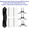 Zybulshjt 11 dalių atsarginių dalių rinkinys, skirtas airrobo t10+/viomi s9/proscenic m8 pro/laresar l6 pro/ultenic t10 dulkių siurbliams. rinkinį sudaro 1 voleliu, 6 šoniniai šepečiai, 4 filtrai