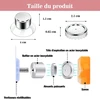 Zynery Muilinė, magnetinė muilinė su siurbtuku, fiksuotas tvirtinimas, dušo muilo laikiklis be gręžimo, magnetinis muilo laikiklis iš nerūdijančio plieno vonios kambariui ir virtuvei, 6 vnt.